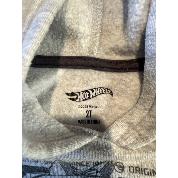 Hot Wheels Boys Hoodie Mattel Gray 2T - Picture 2 of 5